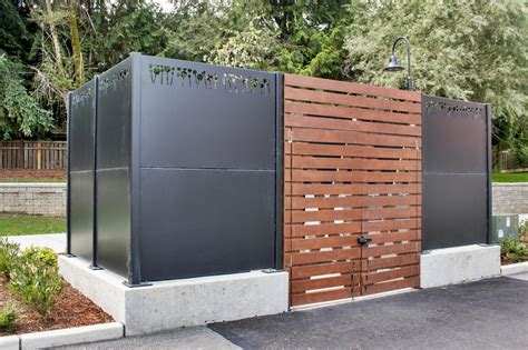 garbage enclosure perforated metal dd402|perforated metal utility enclosure.